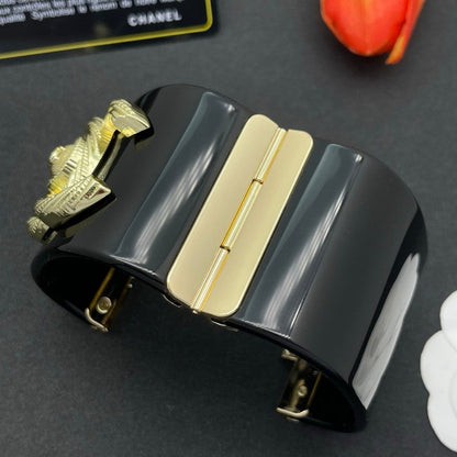 CC Gold Black Resin Bracelet