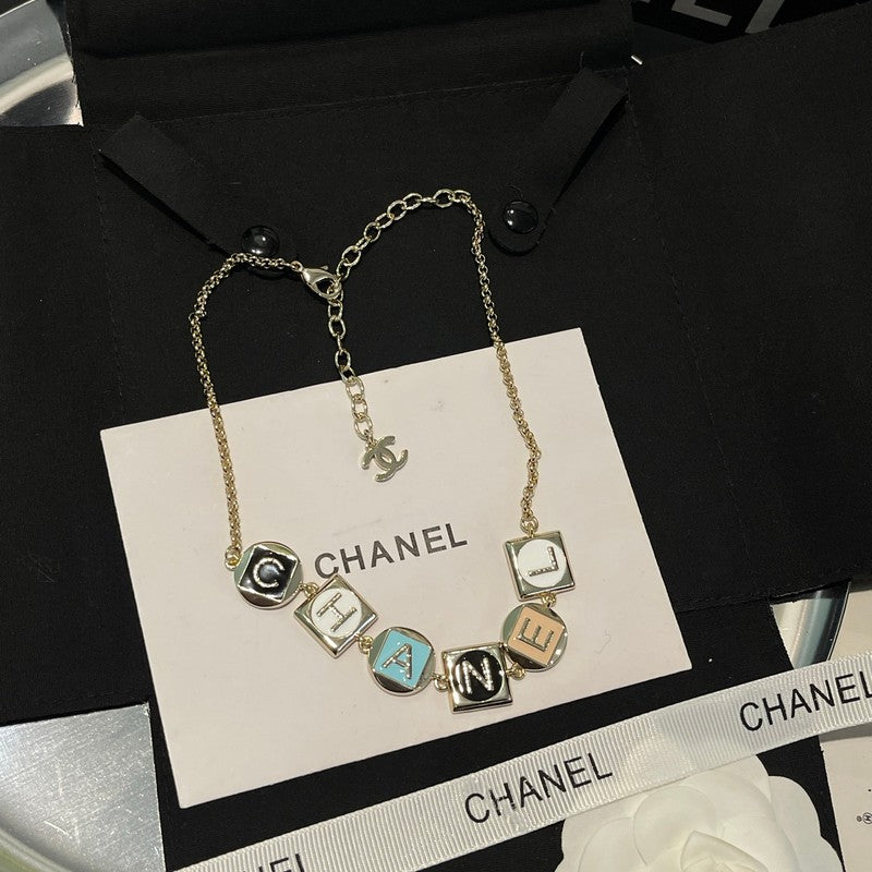 CC Color Logo Choker Necklace