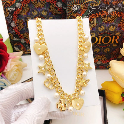 CD Star Pearl Gold Necklace