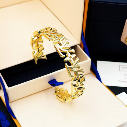 Louis Monogram White Gold Bracelet