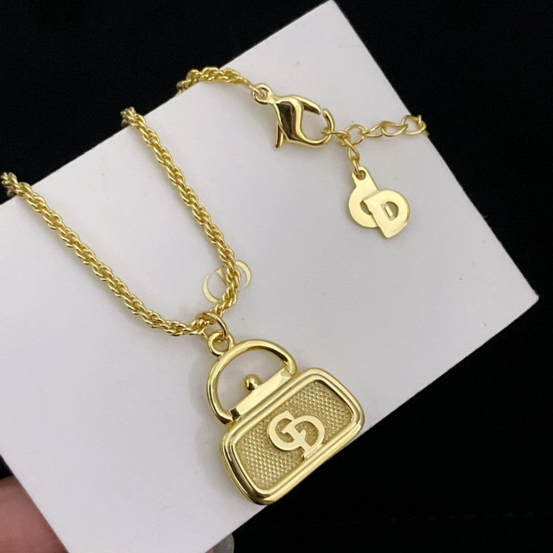 CD Vintage Bag Necklace