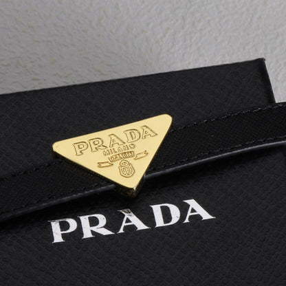 Pra Black Leather Gold Bracelet