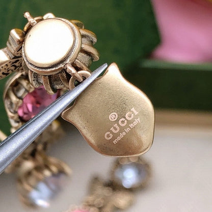 GG Color Crystal Long Earrings