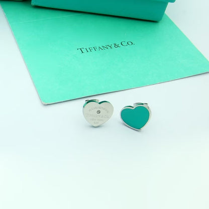 Tiff Blue Heart Earrings