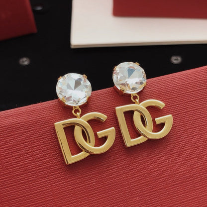 DG Crystal Gold Earrings