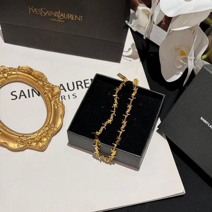 Saint Logo Gold Chain Necklace