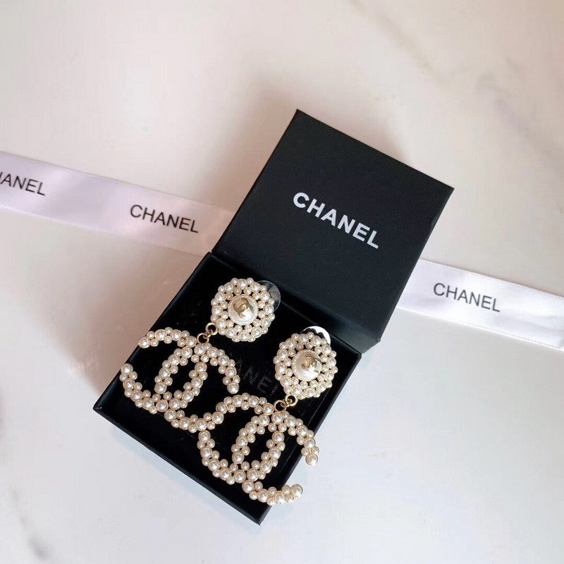 CC Pearl Drop Earrings