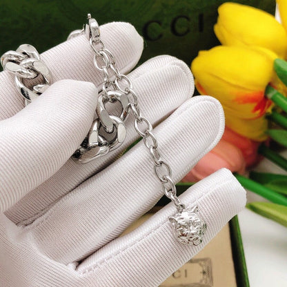 GG White Gold Chain Necklace