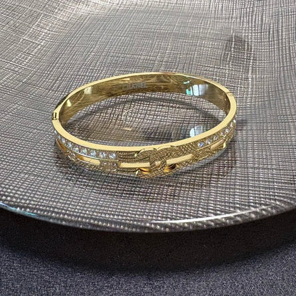 CC Pave Diamond Gold Bracelet