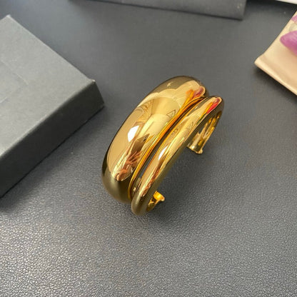 Saint Wide Gold Bracelet