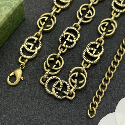 GG Interlocking G Twist Gold Necklace