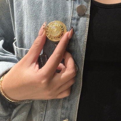 CC Hat Gold Brooch