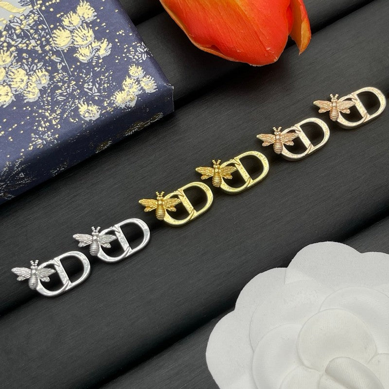 CD Bee Gold Earrings