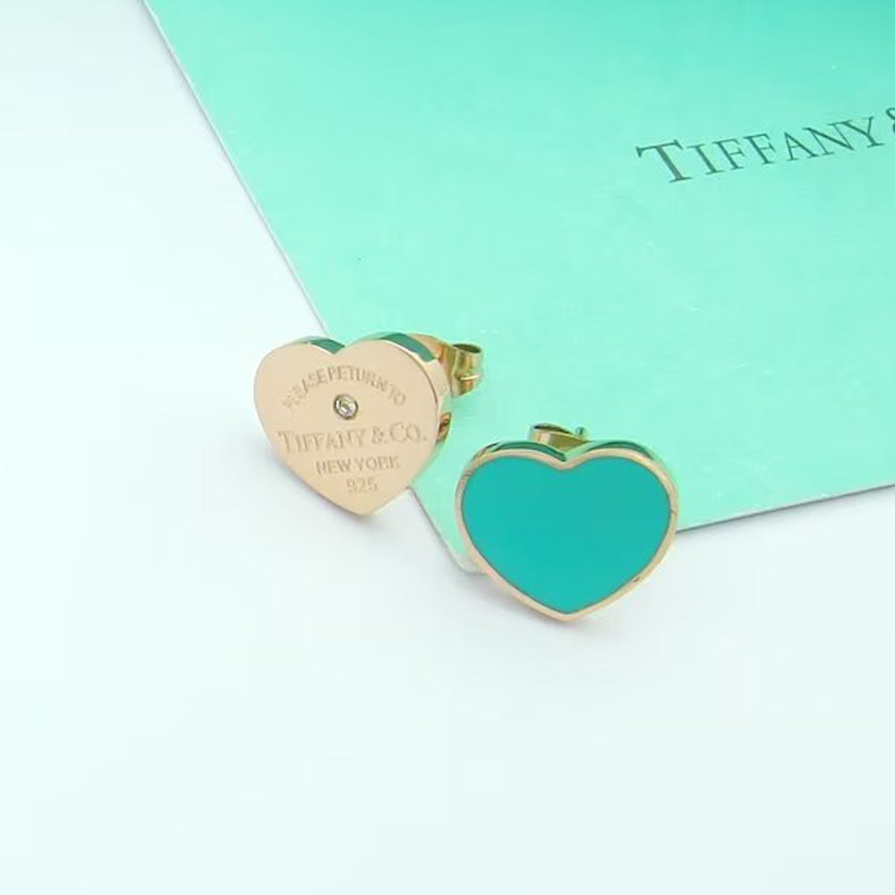 Tiff Blue Heart Earrings