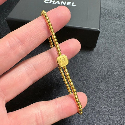 CC Gold Beads Chain Bracelet