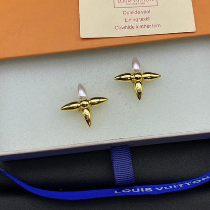Louis Cross Gold Earrings