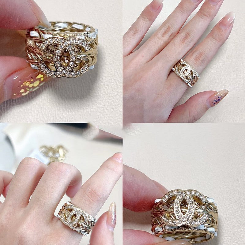 CC 24C Color Leather Diamond Ring