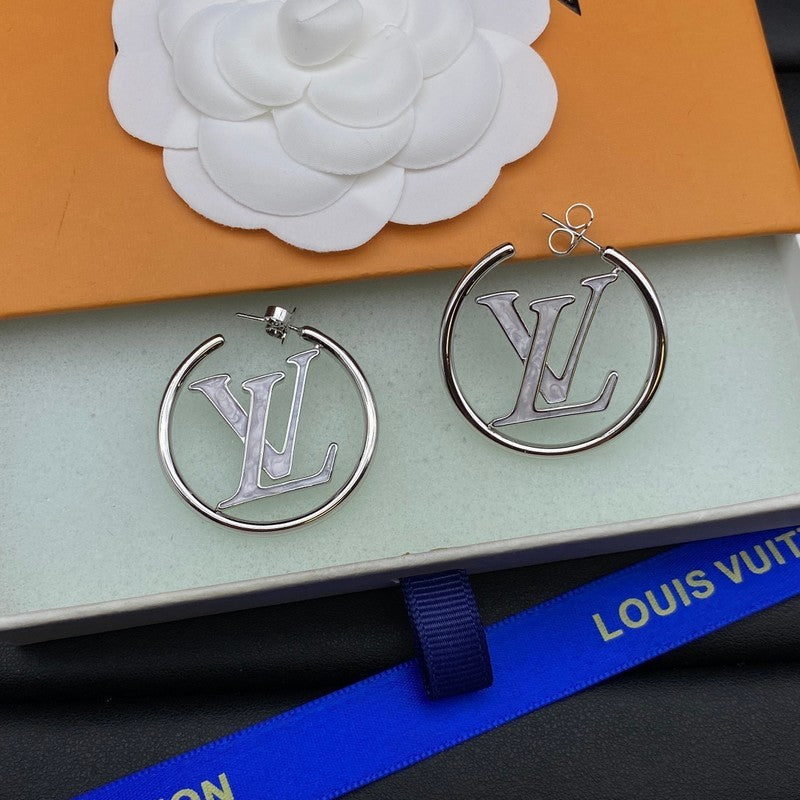 Louis Louise Hoop Pearl Gold Earrings