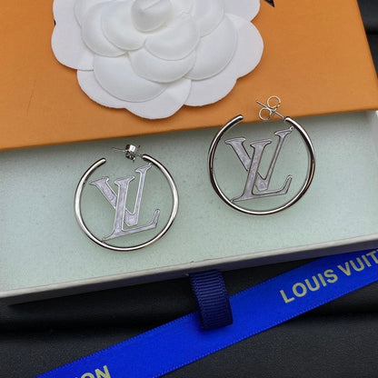 Louis Louise Hoop Pearl Gold Earrings
