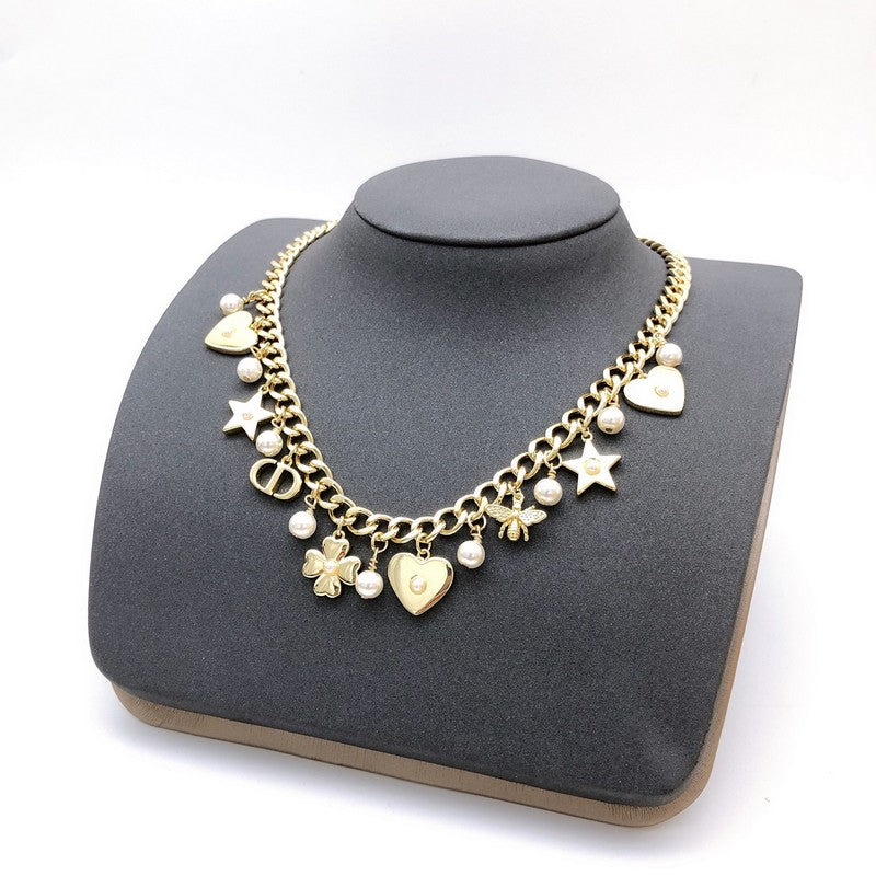 CD Star Pearl Gold Necklace