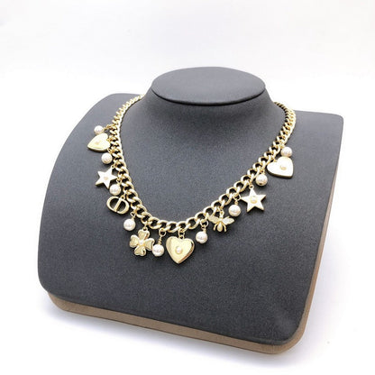 CD Star Pearl Gold Necklace