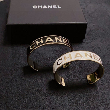 CC Black & White Wide Cuff Bracelet