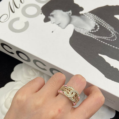 CC 24C Color Leather Diamond Ring