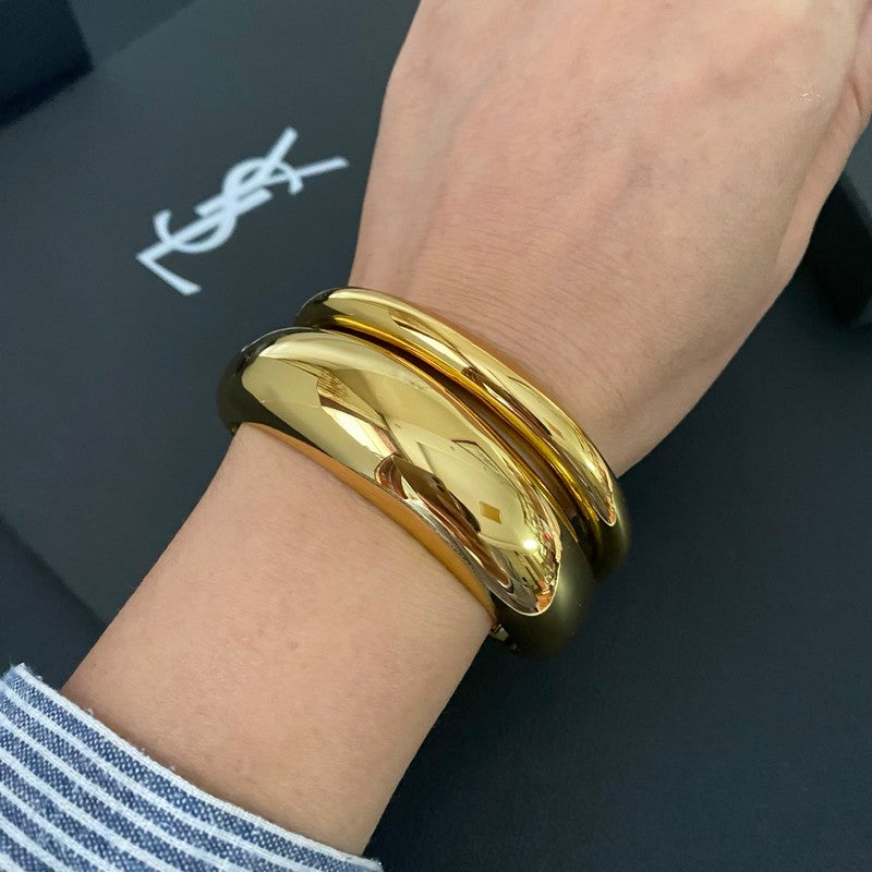 Saint Wide Gold Bracelet