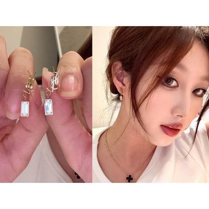 Saint Crystal White Gold Earrings