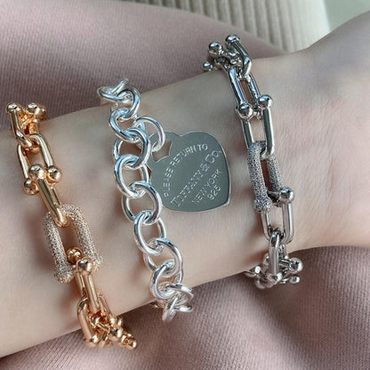 Tiff HardWear Diamond Gold Bracelet