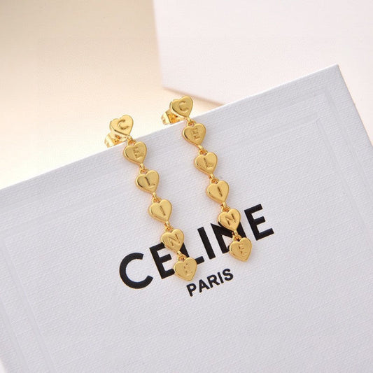 CE Triomphe Gold Long Earrings